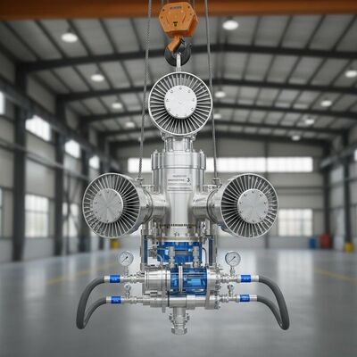 Anzahl der Rotoren 3 Rotationsflux-Injektor mit Druckluft-N2-Antrieb und mit Kran für eine optimierte industrielle Flüssigkeitsinspritzung