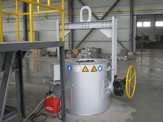 Gas-Tiegel-industrielle Aluminiumschmelzofen-Ausrüstung des Grau-1000KG für LPD