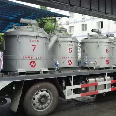2000kg Kapazität geschmolzenes Aluminium Transfer Ladle Glatte Oberflächenbearbeitung