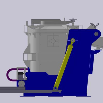 2000kg Kapazität geschmolzenes Aluminium Transfer Ladle Glatte Oberflächenbearbeitung