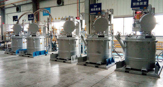 1000 KG Kapazität geschmolzenes Aluminium-Transfer-Löffel für niedrige Oberflächentemperatur